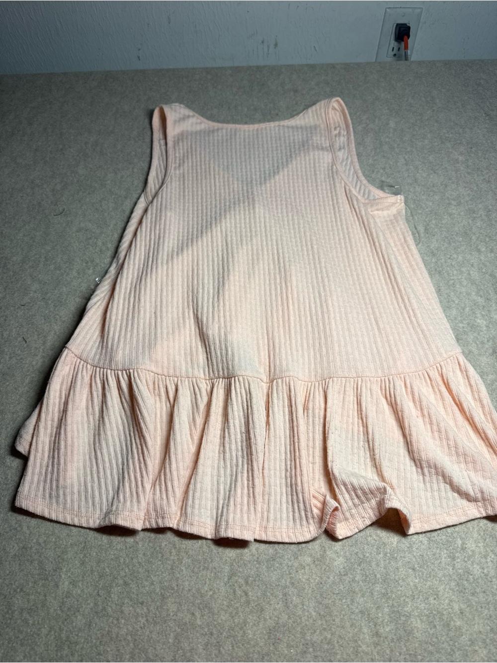 Altar'd State Peach Ribbed Ruffle Tank Top - Picture 5 of 6